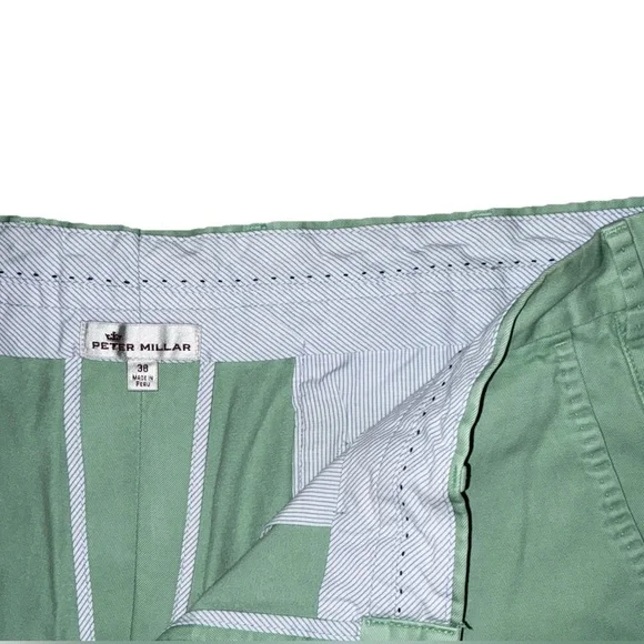 Peter Millar Mint Green Golf Crown Pima Cotton Shorts Men’s Size 38 - Picture 2 of 3